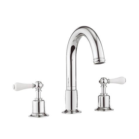 Larger image of Crosswater Belgravia 3 Hole Bath Filler Tap (Lever, Chrome).