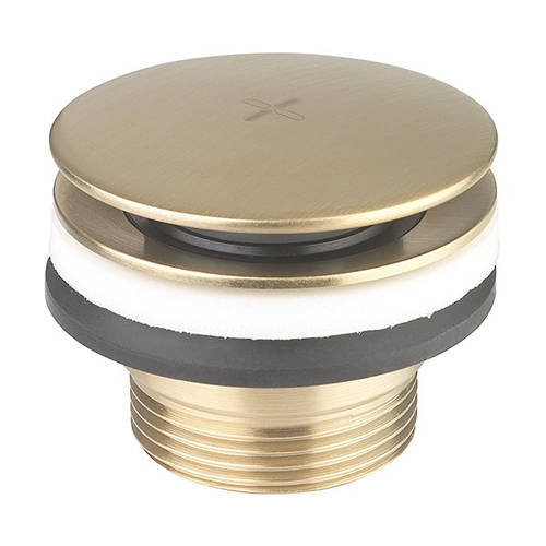 Crosswater Mpro Click Clack Basin Waste (Brushed Brass).