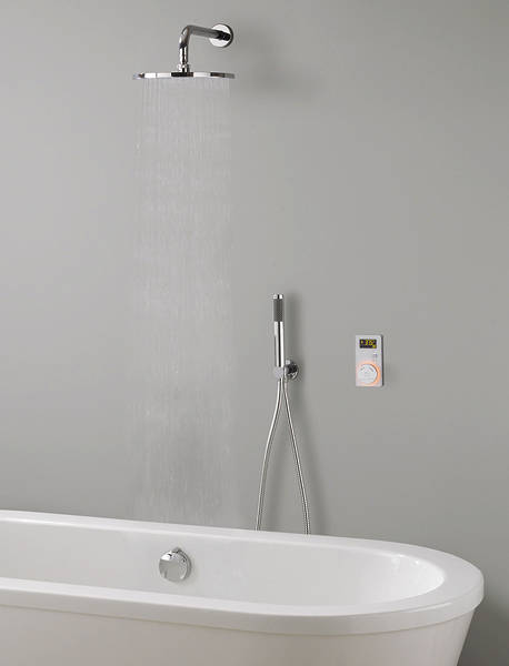 Larger image of Crosswater Elite Digital Showers Carrera Shower & Bath Filler Pack (White).
