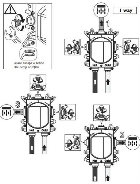 Technical image of Crosswater MPRO Crossbox Push 2 Outlet Shower Valve (Br Bronze).