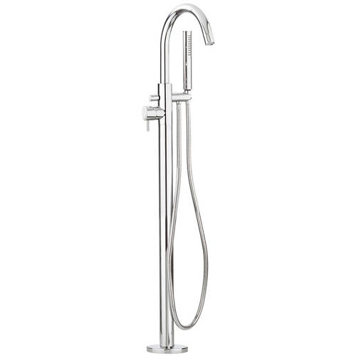 Larger image of Crosswater Design Floor Standing Bath Shower Mixer Tap (Chrome).