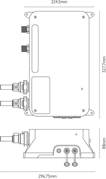 Technical image of Crosswater Kai Lever Showers Digital Shower Pack 05 With Remote (HP).