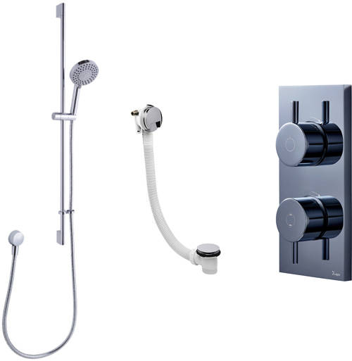 Larger image of Crosswater Kai Lever Showers Digital Shower, Slide Rail & Bath Filler (LP)