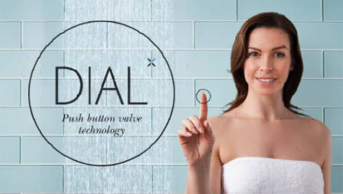 Example image of Crosswater Dial Kai Thermostatic Shower Valve & Slide Rail Kit (1 Outlet).
