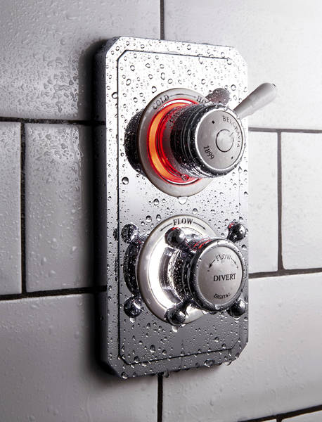 Example image of Crosswater Belgravia Digital Dual Outlet Digital Shower Valve (L-Head, LP).