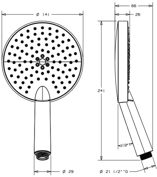 Technical image of Crosswater Ethos Premium Shower Kit 5 (Chrome).