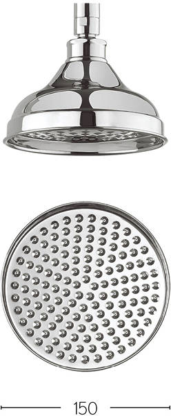 Larger image of Crosswater Belgravia 150mm Round Shower Head (Chrome).