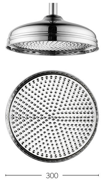 Crosswater Belgravia 300Mm Round Shower Head (Chrome).