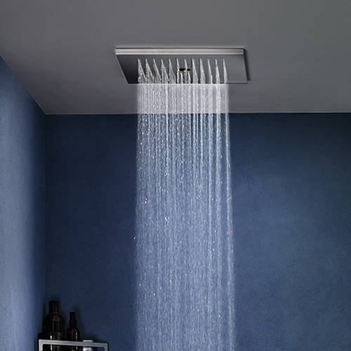 Crosswater Revive Twist Shower Head 380X380mm (2 Mode, Stainless Steel).
