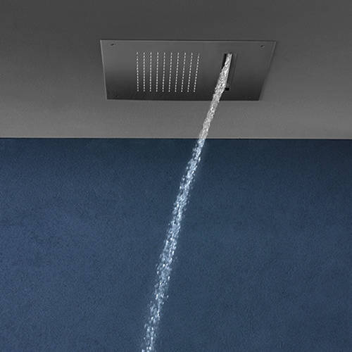 Crosswater Revive Wire Flow Shower Head 500X500 (2 Mode, Stainless Steel).