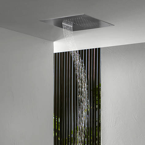 Crosswater Revive Wave Flow Shower Head 500X500 (2 Mode, Stainless Steel).