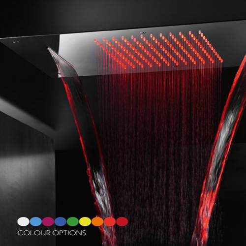Crosswater Green/Blue/Purple Illuminated Multifunction Shower Head With Leds 380X700mm.