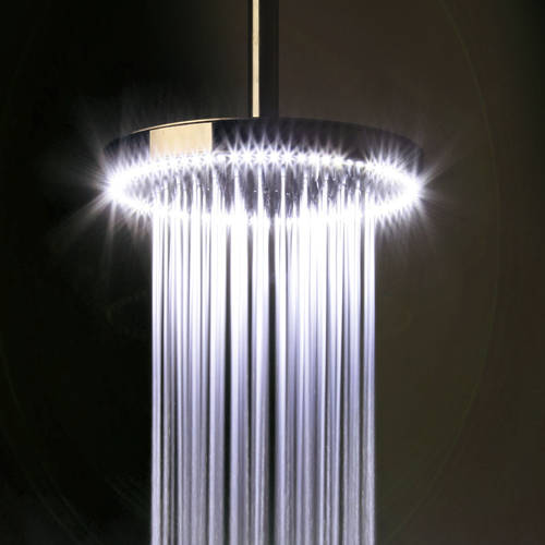 Crosswater White Illuminated Rio Led Shower Head (240Mm Diameter).