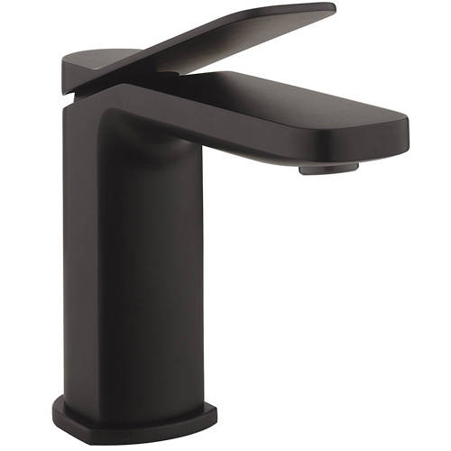 Crosswater Black Glide Ii Basin Mixer Tap (Matt ).