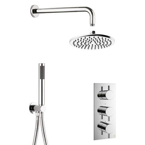 Crosswater Mpro 2 Outlet 3 Handle Shower Bundle (Chrome).