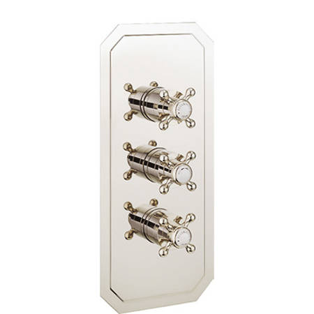 Larger image of Crosswater Belgravia Crosshead 3 Outlet Shower Valve (Vertical, Nickel).