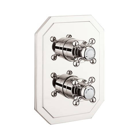 Larger image of Crosswater Belgravia Crossbox 2 Outlet Shower Valve (Nickel).