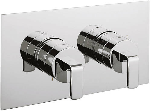 Larger image of Crosswater KH Zero 1 Thermostatic Shower Valve With Diverter (2 Outlets).