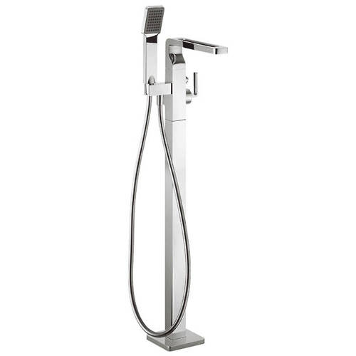 Larger image of Crosswater KH Zero 1 Floorstanding Bath Shower Mixer Tap With Shower Kit.