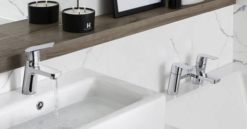 Example image of Crosswater KH Zero 6 Basin Mixer Tap With Lever Handle (Chrome).
