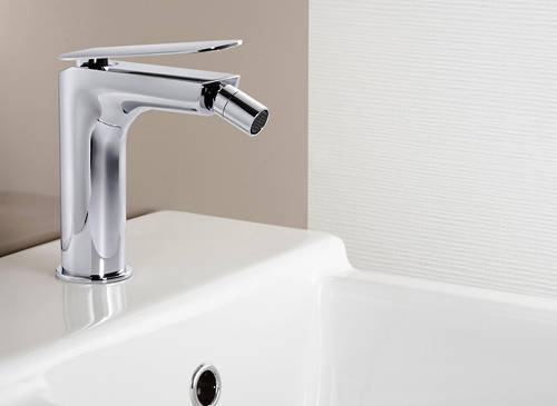 Example image of Crosswater KH Zero 2 Basin & Bidet Mixer Taps Pack With Lever Handles.