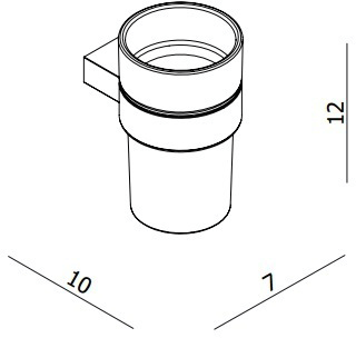 Technical image of Crosswater Mike Pro Wall Mounted Bathroom Accessories Set (Pack A1).