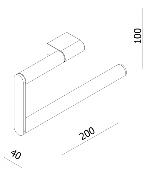 Technical image of Crosswater Mike Pro Wall Mounted Bathroom Accessories Set (Pack A2).