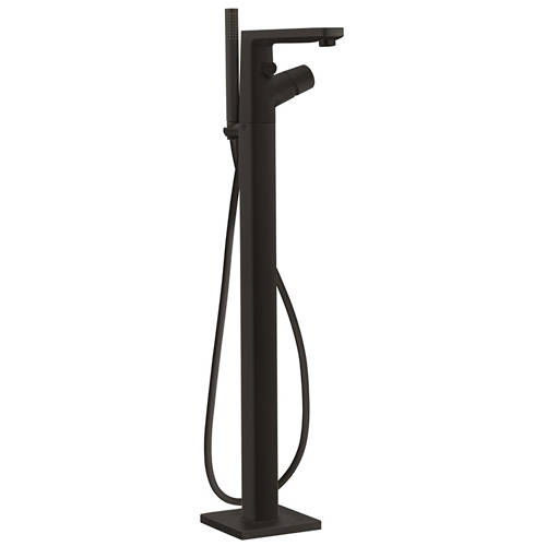 Crosswater Black Marvel Floor Standing Bath Shower Mixer Tap & Kit (Matt ).