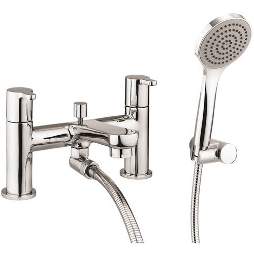 Larger image of Crosswater Nova Bath Shower Mixer Tap With Kit (Chrome).