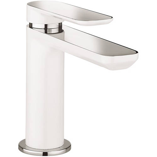 Crosswater White Pier Basin Mixer Tap ( & Chrome).