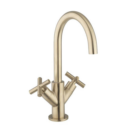 Crosswater Mpro Monoblock Crosshead Basin Tap (Brushed Brass).