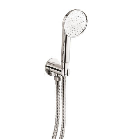 Crosswater Industrial Wall Outlet, Handset & Hose (Chrome).