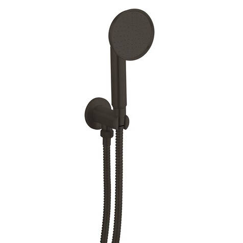 Crosswater Black Industrial Wall Outlet, Handset & Hose (Carbon ).