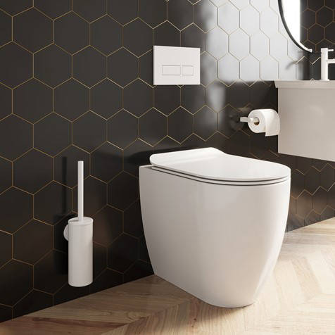 Example image of Crosswater MPRO Wall Mounted Toilet Brush & Holder (Matt White).