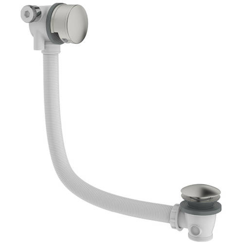 Crosswater Mpro Bath Filler Waste With Overflow (Brushed Stainless Steel).
