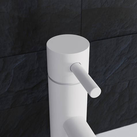 Example image of Crosswater MPRO Basin Mixer Tap With Lever Handle (Matt White).