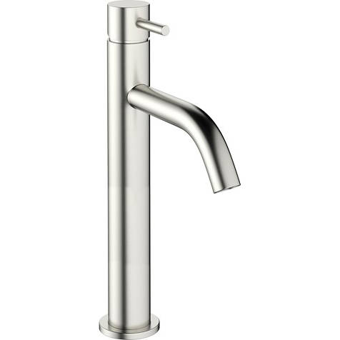 Crosswater Mpro Tall Basin Mixer Tap With Lever Handle (Brushed Steel).