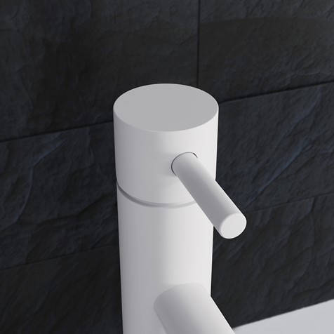Example image of Crosswater MPRO Tall Basin Mixer Tap With Lever Handle (Matt White).