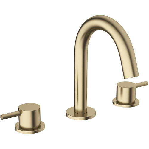 Crosswater Mpro Basin Mixer Tap (3 Hole, Brushed Brass).