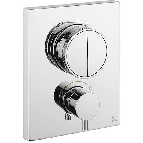 Crosswater Mpro Crossbox Push 2 Outlet Shower Valve (Chrome).