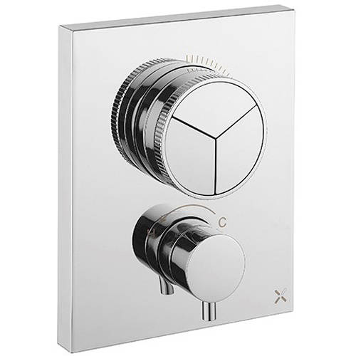 Crosswater Mpro Crossbox Push 3 Outlet Shower Valve (Chrome).