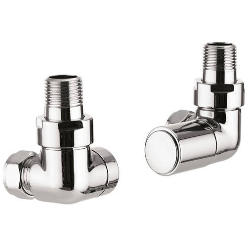 Crosswater Parts Round Corner Radiator Valves (Chrome).