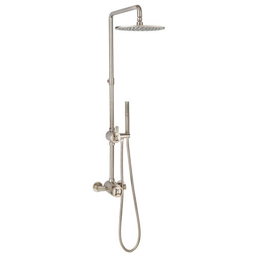 Crosswater Red/Black Union Thermostatic Multifunction Shower Set (B Nickel).