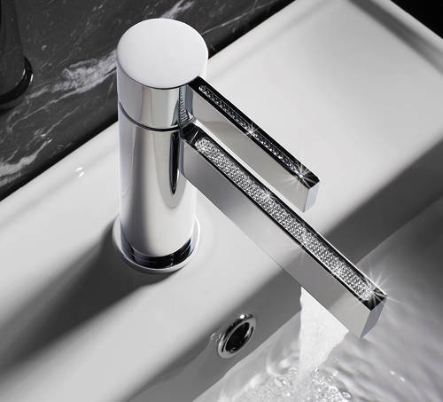 Example image of Crosswater Gallery Sparkle Basin Mixer Tap With Lever Handle.