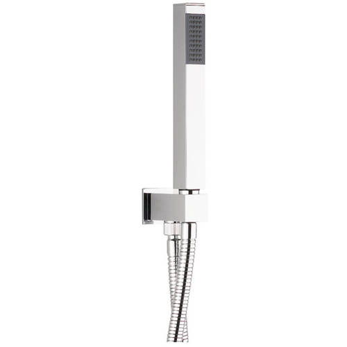 Crosswater Parts Square Handset With Built In Outlet Holder & Hose.
