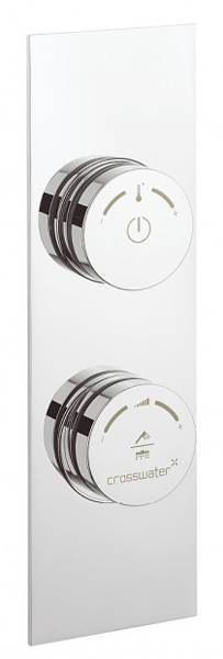 Larger image of Crosswater Duo Digital Showers Kai 2 Hole Trim Plate (Chrome).