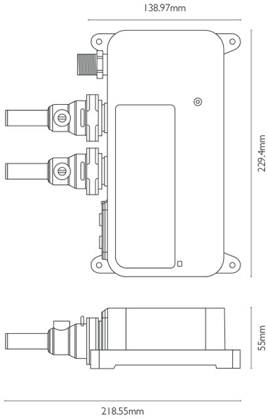 Technical image of Crosswater Belgravia Digital Single Outlet Digital Shower Valve (X-Head, HP).