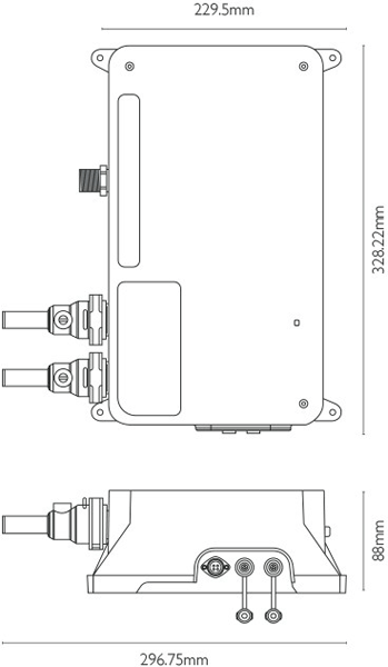 Technical image of Crosswater Belgravia Digital Single Outlet Digital Shower Valve (L-Head, LP).
