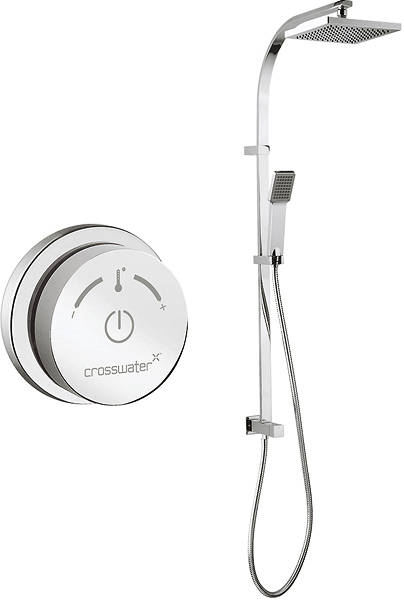 Example image of Crosswater Solo Digital Showers Digital Shower, Rigid Riser & Square Head.