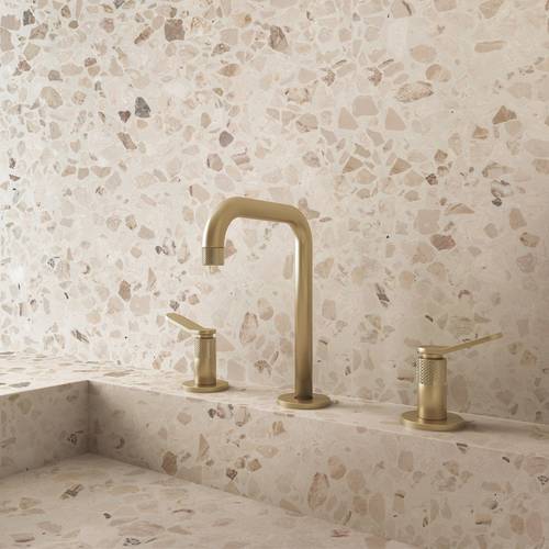 Example image of Crosswater Calix Basin Mixer Tap With Lever Handles (3TH, Br Brass).